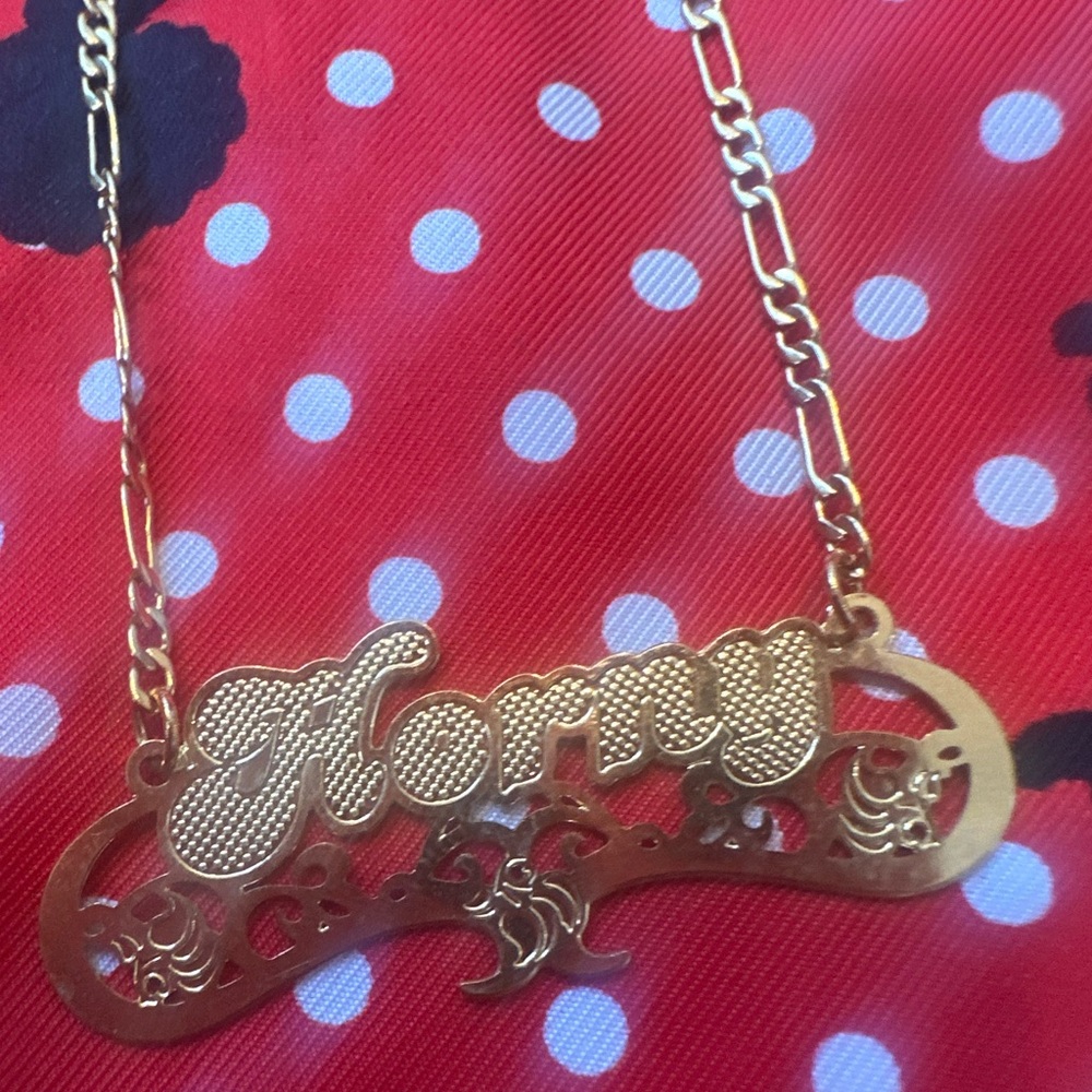 Retro Novelty “ horny “ necklace